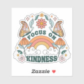 Focus op Kindness Groovy Graphic Sticker (Vel)