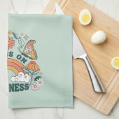 Focus op Kindness Groovy Graphic Theedoek (Quarter Fold)