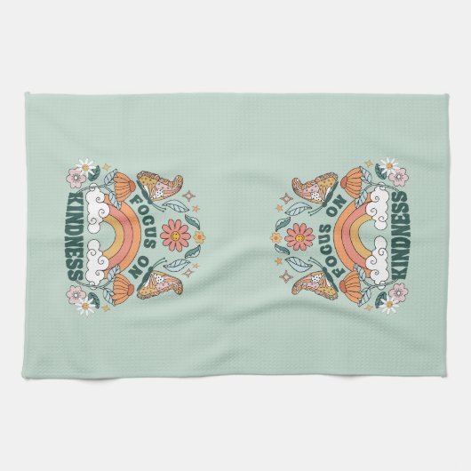 Focus op Kindness Groovy Graphic Theedoek (Horizontaal)