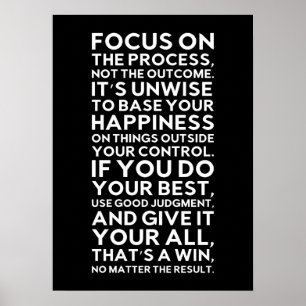 Focus op proces, niet op resultaat - motivatie voo poster