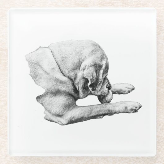 Focus op spelen glazen onderzetter (Voorkant)