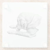 Focus op spelen glazen onderzetter (Achterkant)