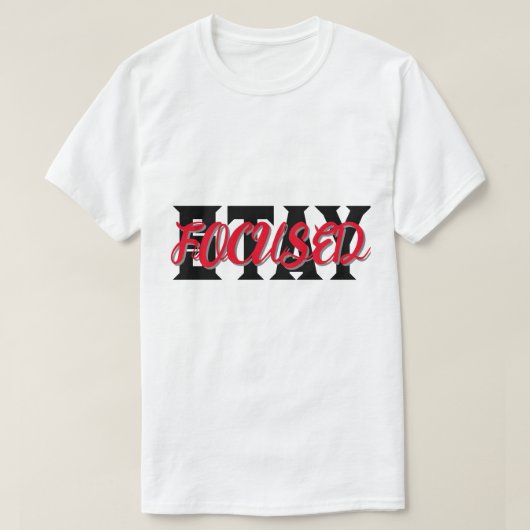 FOCUS OP TYPOGRAFIE T-SHIRT (Design voorkant)