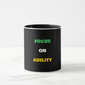 Focus op Vermogen Aangepaste Tekst Disability Prid Mok (Midden)
