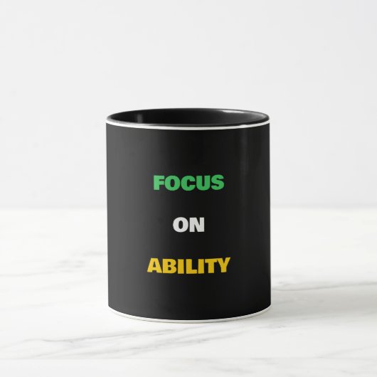 Focus op Vermogen Aangepaste Tekst Disability Prid Mok (Midden)