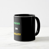 Focus op Vermogen Aangepaste Tekst Disability Prid Mok (Voorkant rechts)