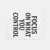 Focus op wat je hebt. Controle, stoïcijns, , Quote Fleece Deken (Voorkant (Horizontaal))