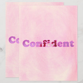 Focus op zelfverzekerd, roze blends plakboekpapier