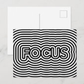 Focus optische illusie op witte lijnen briefkaart (Voorkant / Achterkant)
