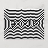Focus optische illusie op witte lijnen briefkaart (Voorkant)