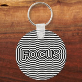 Focus optische illusie op witte lijnen sleutelhanger (Voorkant)