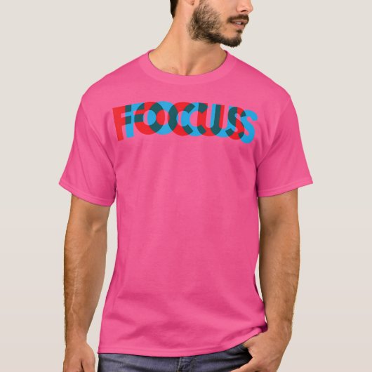 Focus optische illusie t-shirt (Voorkant)
