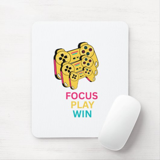 Focus Play Win Gaming Controller Kunst Muismat (Met muis)