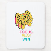 Focus Play Win Gaming Controller Kunst Muismat (Voorkant)