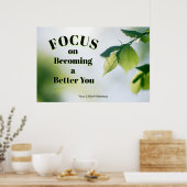 "Focus"Positieve citatie "Wanddecoratie & Poster" Poster (Keuken)