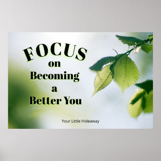 "Focus"Positive Quotation "Wall art & Poster"  Poster (Voorkant)