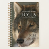 Focus Quote op Wolf Afbeelding Inspiratie Planner (Voorkant)