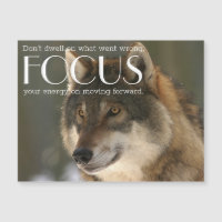 Focus Quote op Wolf Afbeelding Inspirerend Magnet