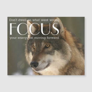 Focus Quote op Wolf Afbeelding Inspirerend Magnet