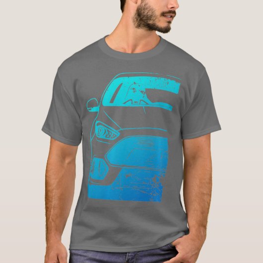 Focus RS auto's Gebruikte stijl Ventilatorkunst Cy T-shirt (Voorkant)