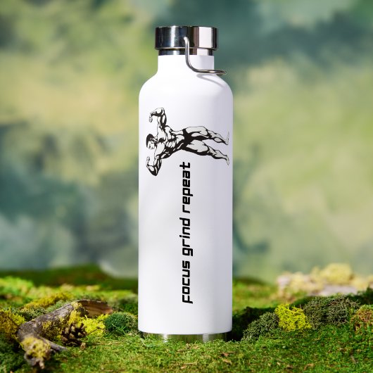 Focus Slijpen Herhaal Gym Waterfles (Buiten (Gedraaid)  )