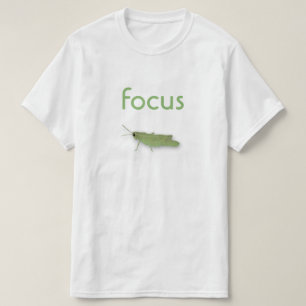 focus sprinkhaan waterverfwas t-shirt