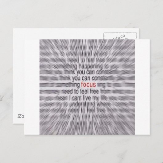 FOCUS-SWAY BRIEFKAART (Voorkant / Achterkant)