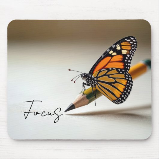 Focus Text With Monarch Butterfly Muismat (Voorkant)
