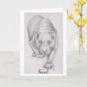 Focus! wenskaart kaart (Gele Bloem)