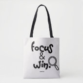 Focus & Win. Tote Bag (Voorkant)