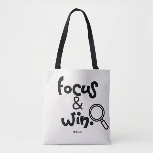 Focus & Win. Tote Bag (Voorkant)