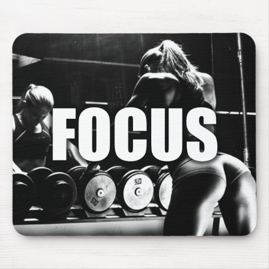 FOCUS - Women's Workout Motivatie Muismat (Voorkant)