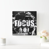 FOCUS - Women's Workout Motivatie Vierkante Klok (Huis)