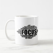 FOCUS – Word Cloud Motivational Design Koffiemok (Links)