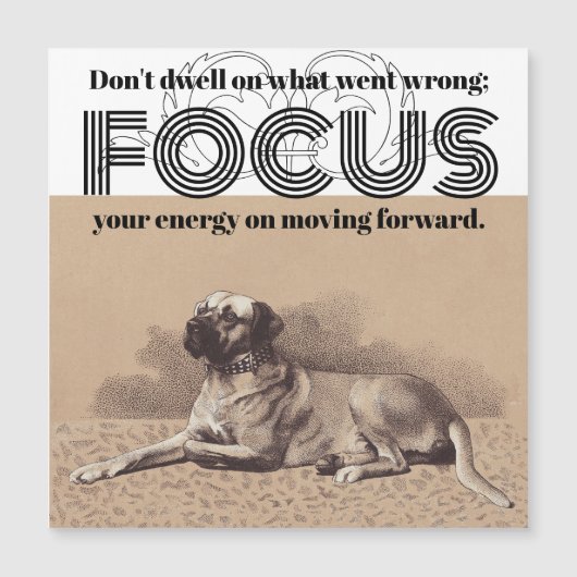 Focuscitaat op grote hond Afbeeldings-aanmoediging (Voorkant)