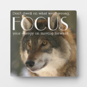 Focuscitaat over Wolfbeeld-aanmoediging Fotoplaat (Voorkant)