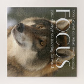 Focuscitaat over Wolfbeeld-aanmoediging Legpuzzel (Horizontaal)
