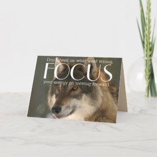 Focuscitaat over Wolfbeeld van Aanmoediging Kaart