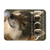 Focuscitaat over Wolfbeeld van Aanmoediging Magneet (Horizontaal)