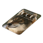 Focuscitaat over Wolfbeeld van Aanmoediging Magneet (Linkerzijde)