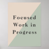 Focused Work Do Not Disturb Quiet Space Available Poster (Voorkant)
