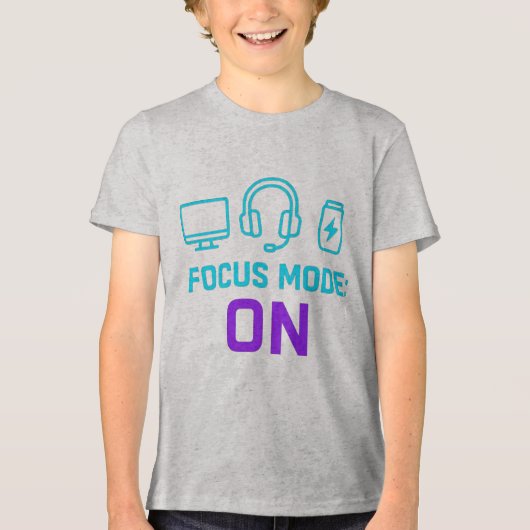 Focusmodus AAN – Minimalistische Tech Tri-Blend Shirt (Voorkant)