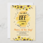 Foe Zonnebloem 1e Birthday Party Invitation Kaart (Voorkant)