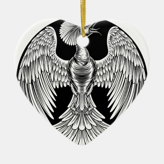 Foenix Fire Bird Design Keramisch Ornament (Voorkant)