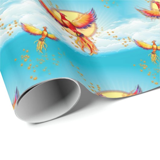 Foenix Fire Bird Rising Cadeaupapier (Rol Hoek)