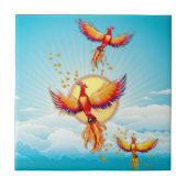 Foenix Fire Bird Rising Tegeltje (Voorkant)