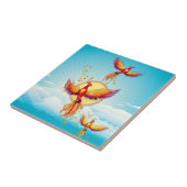 Foenix Fire Bird Rising Tegeltje (Zijkant)