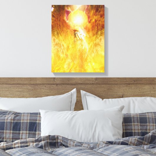 Foenix Fire Bird TRANSMUTATION Canvas Afdruk (Insitu (Slaapkamer))