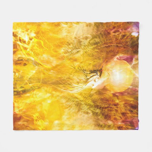 Foenix Fire Bird TRANSMUTATION Fleece Deken (Voorkant (Horizontaal))