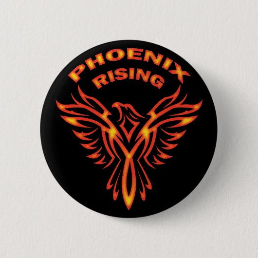 FOENIX RISING RONDE BUTTON 5,7 CM (Voorkant)
